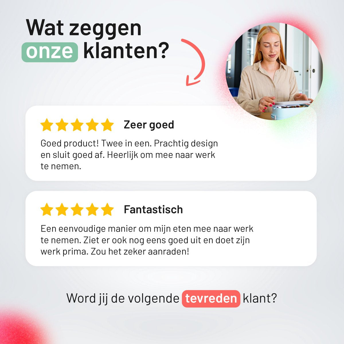  Triple J® Lunchbox - Broodtrommel - Lucht- &amp; Lekvrij - Incl. Bestek - Magnetron &amp; Vaatwasser Bestendig