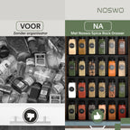  Noswo Kruidenrek Lade - 4 Laags - Voor 28 Kruidenpotjes - RVS - Kruiden Organizer - Keukenlade Organiser