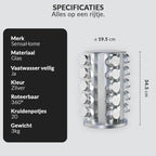  SensaHome 360 Graden Roteerbare Kruidencarrousel - Kruidenrek/Kruidenmolen - 20 Kruidenpotjes - 5 Laags - Draaibaar - 20 Specerijen Potjes - Specerijenmolen