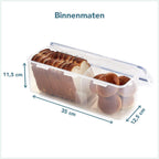  Lock&amp;Lock Vershouddoos Voor Brood - Brooddoos - Broodtrommel - Brood Bewaren - Opbergdoos - Bewaardoos Met Deksel - 100% Luchtdicht - BPA Vrij - 5 Liter - Transparant