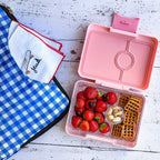  Yumbox Snack - Lekvrije Bento Box Lunchbox - 3 Vakken - Coco Roze / Rainbow Tray