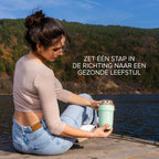  Coninx Yoghurtbeker To Go - Muesli Beker To Go - Lunchbeker - Mueslibeker 640ml (450ml+190ml) - Groen