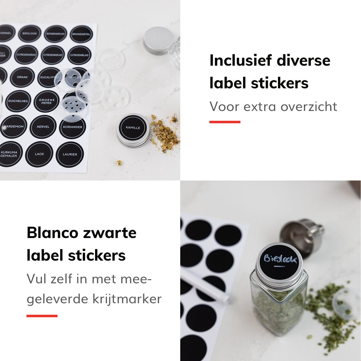  Deleca Kruidenrek Organizer Met 24 Kruidenpotjes - Vierkant - Strooideksel &amp; Labels - Ophangbaar Of Staand - Industrieel / Zwart