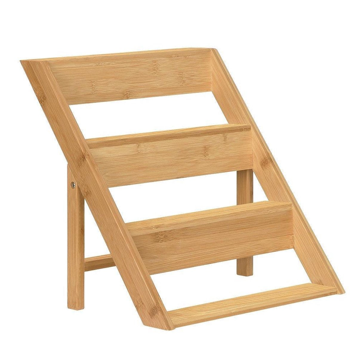 Merkloos Decopatent® Kruidenrekje Staand - Kruidenrek Voor 16 Tot 20 Kruidenpotjes - Hout - 4 Laags