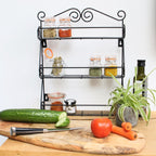  KitchenBrothers Kruidenrek - Staand En Ophangbaar - Voor 21 Potjes - 3 Laags - Metaal