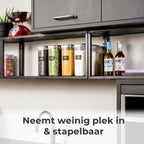  Stosh Voorraadpotten - Voorraadbussen - Vershouddoos - 4 Stuks - 4.0L - BPA Vrij - Kunststof