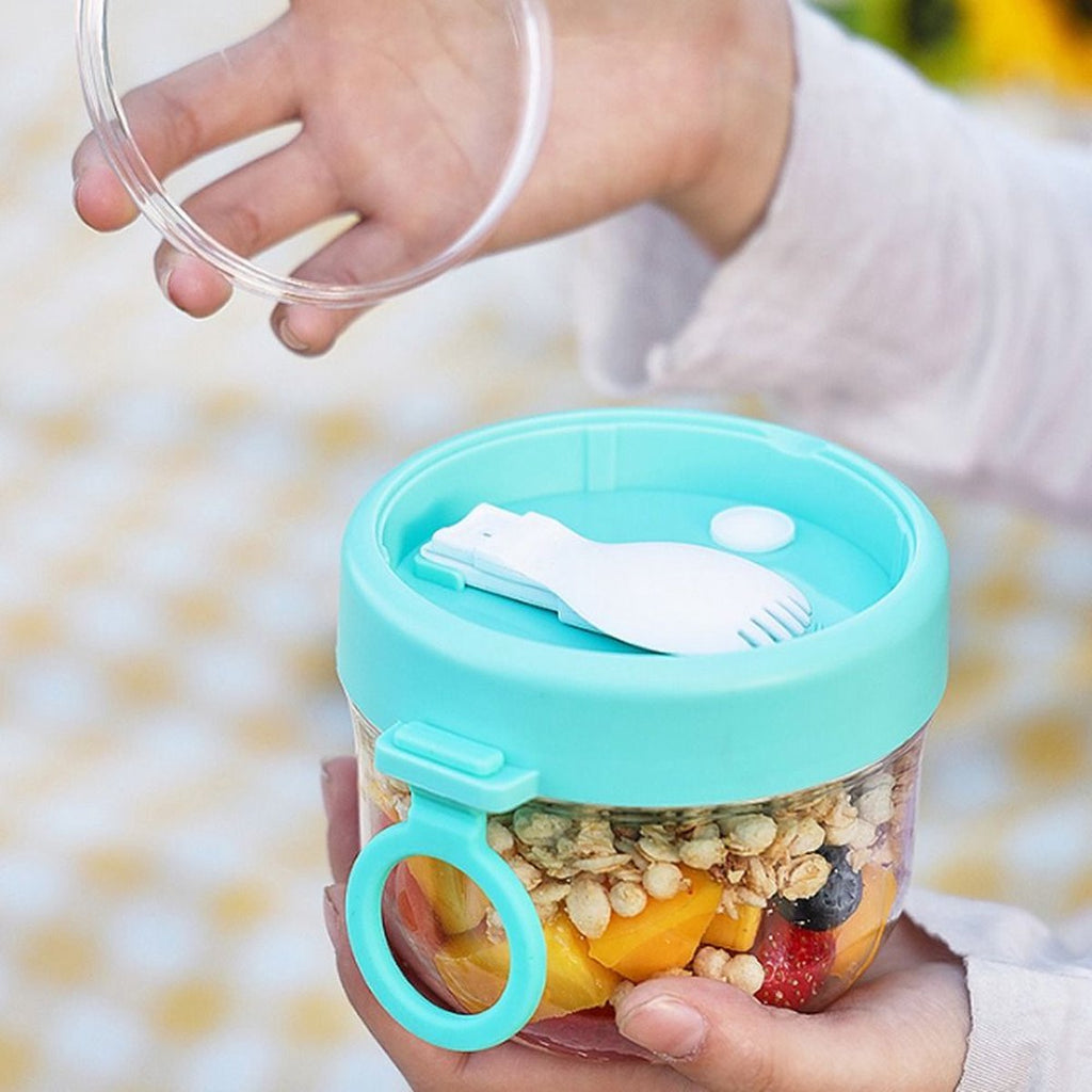  Deluqse Overnight Oats Potjes - Overnights Oats Beker - Set Van 3 - Oats Potjes - Overnight Oats Jar - Muesli Beker - Havermout Potjes