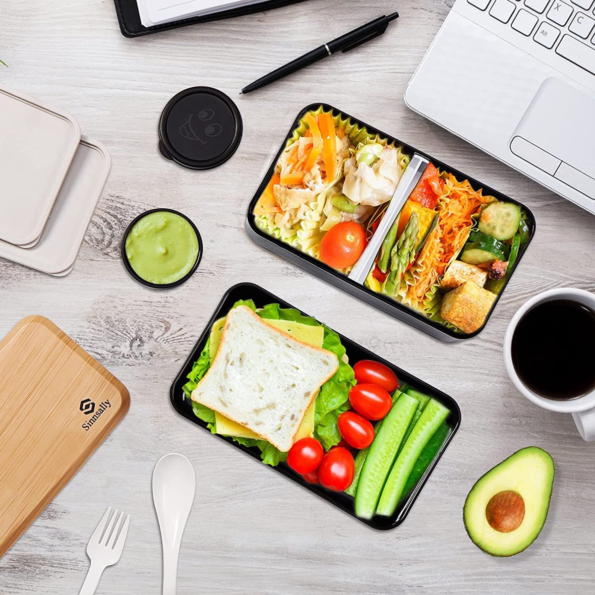  Sinnsally Bento Box Japans Voor Volwassenen/kinderen, Lunchbox Met Vakken, E Lunchboxen, Foodbox, Snackbox Met Onderverdelingen, Snackbox, Lunchsaladebox To Go
