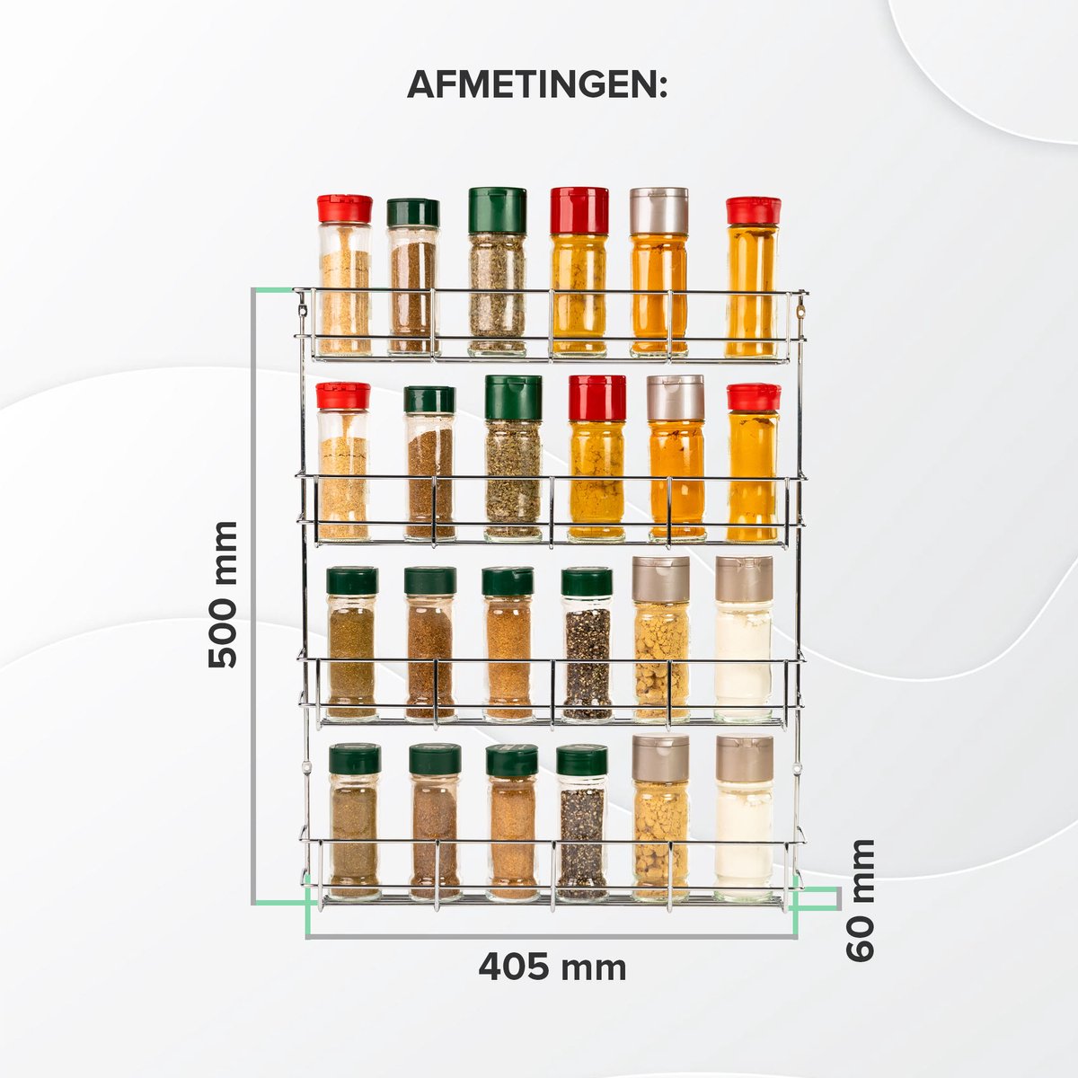 Merkloos Coninx Kruidenrek KR3000 - Ophangbaar - 32 Kruidenpotjes - 4 Laags