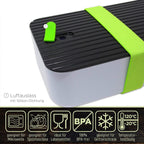  IFancy Lunchbox Tasty - Bento Lunch Box 1000ml - Dicht &amp; Lekvrij Voor Kinderen &amp; Volwassenen - Kantoor &amp; School - BPA Vrij - Vaatwasser Magnetron &amp; Vriezer Lunch Box (Groen)