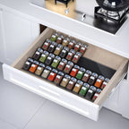  Goedewaere Kruidenrek Lade - 6 Stuks - Keuken Organizers - Keukenlade Organiser - Kruiden Organizer - Uitschuifbaar - Kunststof