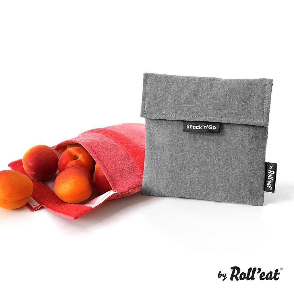  Roll'Eat Snack'n Go Herbruikbaar Boterhamzakje - Grijs