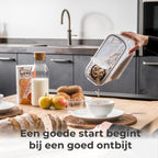  Stosh Voorraadpotten - Voorraadbussen - Vershouddoos - 4 Stuks - 4.0L - BPA Vrij - Kunststof