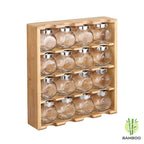 Merkloos Decopatent® Kruidenrekje Ophangbaar - Kruidenrek Inclusief 16 Kruidenpotjes - Bamboe Hout - 4 Laags