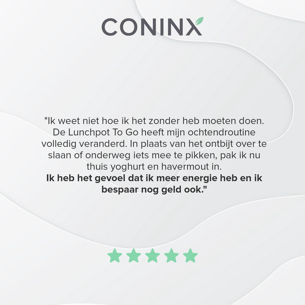  Coninx Yoghurtbeker To Go - Muesli Beker To Go - Lunchbeker - Mueslibeker 640ml (450ml+190ml) - Groen