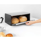  Brabantia Broodtrommel - Met Klepdeksel - Matt Steel Fingerprint Proof / Matt Black