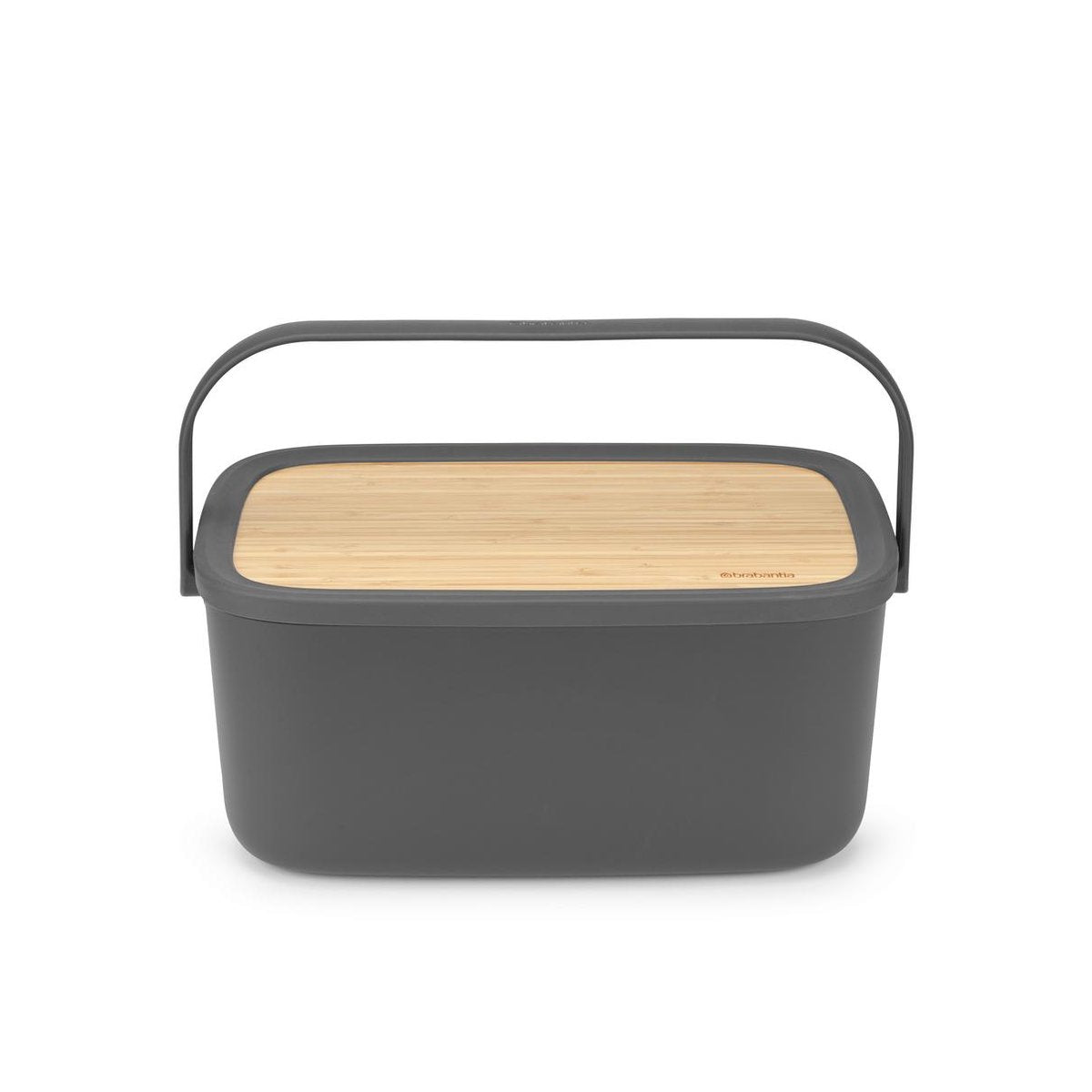  Brabantia Nic Broodtrommel - Met Bamboe Deksel - Dark Grey