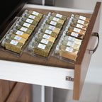 Merkloos Kruidenrek Voor Lade - Kruidenorganizer - Keukenlade Organiser - Kruidenrek Lade - Kruidenhouder - Lade Voor Kruiden - Spice Rack - Uitschuifbaar Van 20cm Tot 40cm - Kruidenrek Liggend - Spice Organizer