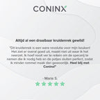  Coninx Kruidenrek Staand - Draaiend Kruidenrek Met Glazen Potjes - Kruidencarrousel Draaibaar - 8 Kruidenpotjes - Wit / RVS