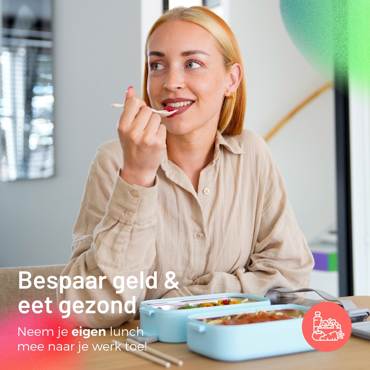  Triple J® Lunchbox - Broodtrommel - Lucht- &amp; Lekvrij - Incl. Bestek - Magnetron &amp; Vaatwasser Bestendig