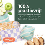 BROODNODIG® - Bijenwas Wraps (Bijenwas Doek) - Set Van 4 - 1S, 2M, 1L - Foodwrap - Beeswax Wraps - Bee Wrap - Beewax - Bijenwasdoek - Zero Waste - Duurzaam Cadeau - Herbruikbaar Boterhamzakje