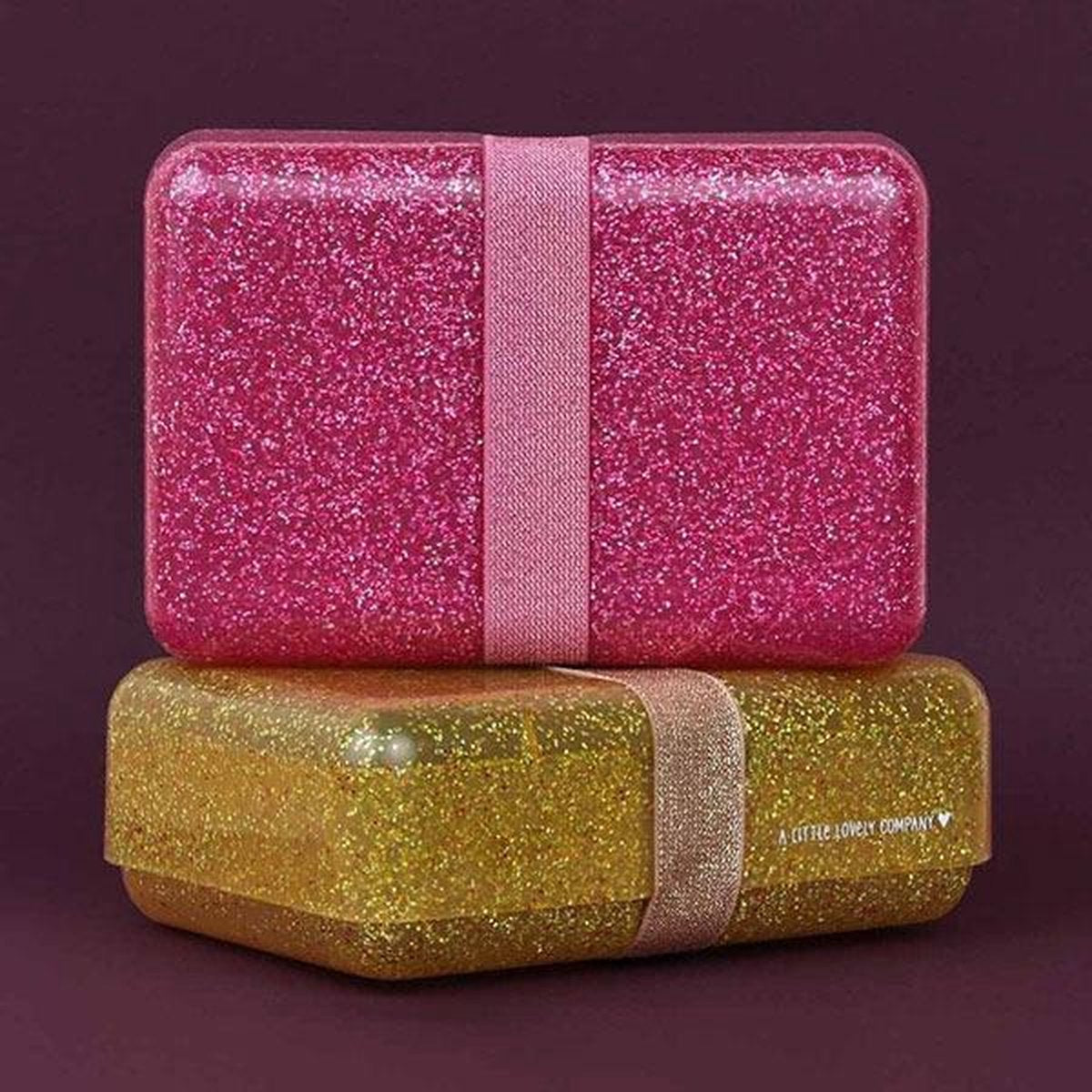  Lunch Box: Glitter - Roze | A Little Lovely Company