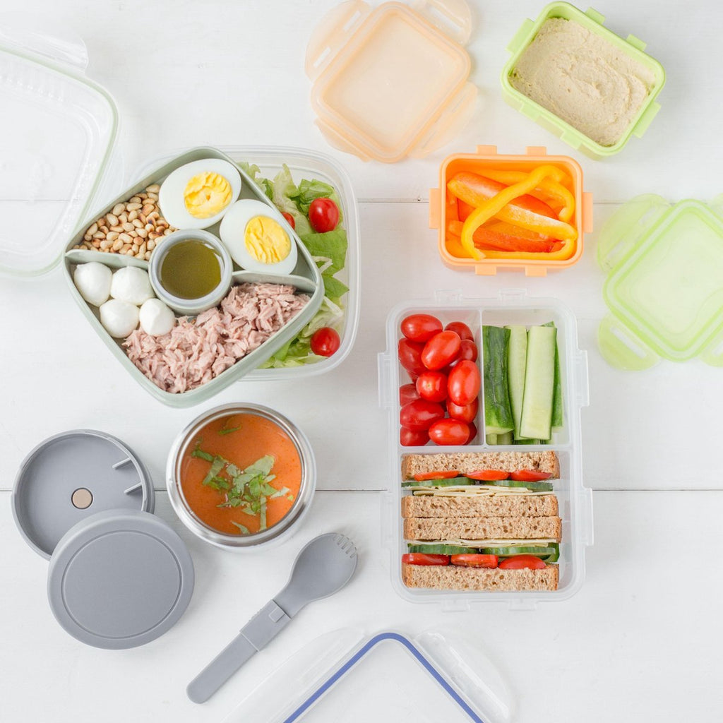 Lock&amp;Lock Saladebox - Salade Lunchbox To Go - Salade To Go - 950 Ml - Lekvrij - Met Verdeelvakjes - Groen