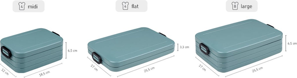  Mepal - Lunchbox Take A Break Midi – Geschikt Voor 4 Boterhammen – Nordic Blue – Lunchbox Voor Volwassenen