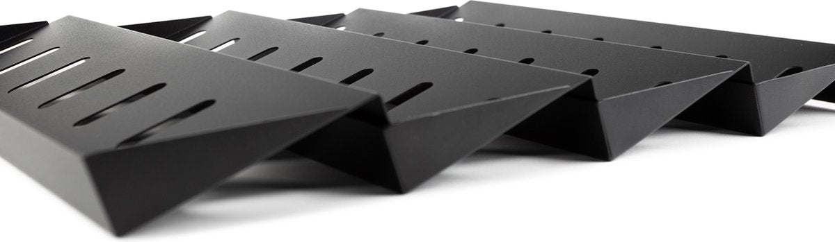  Kruidenrek Lade - Zwart - 4 Laags - Aluminium - Kruidenpotjes Opbergen
