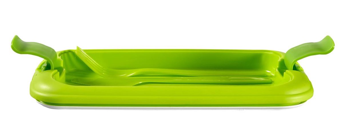  Curver Lunch&amp;Go - Vershouddoos - Lunchbox - Inclusief Bestek - 2/3 Compartimenten - Groen
