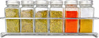  Mmoods Kruidenrek Ophangbaar Zonder Boren - 2 Laags Voor 16 Kruidenpotjes - Speciaal Voor Muur, Wandkast, Kastdeur - Hangende Kruidenorganizer Keuken - Keukenaccessoires