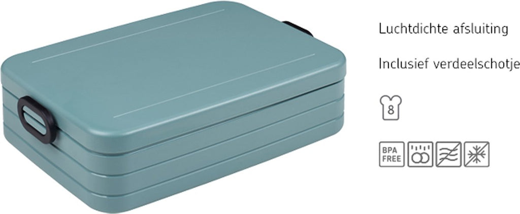  Mepal – Lunchbox Take A Break Large – Geschikt Voor 8 Boterhammen – Nordic Green – Lunchbox Voor Volwassenen