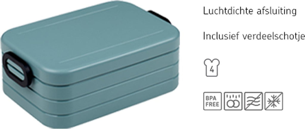  Mepal - Lunchbox Take A Break Midi – Geschikt Voor 4 Boterhammen – Nordic Green – Lunchbox Voor Volwassenen