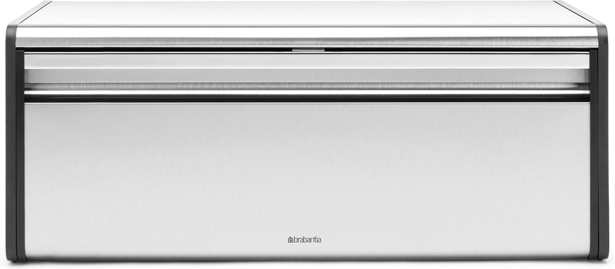  Brabantia Broodtrommel - Met Klepdeksel - Matt Steel Fingerprint Proof / Matt Black