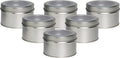 Merkloos Theeblik Rond Met Kijkvenster 100 Gram - 6 Stuks