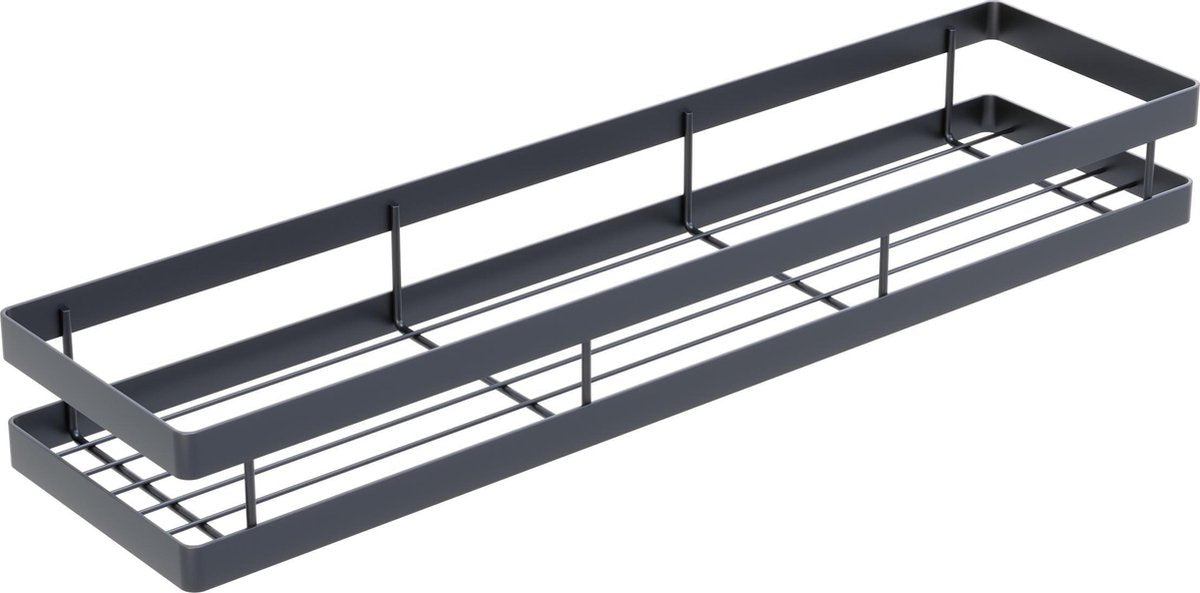  Noswo Kruidenrek Ophangbaar - Kruidenrek Voor Kruidenpotjes - Keukenrek Hangend - 50 Cm - Zwart
