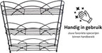  Zindoo - Kruidenrek - Standaard - 3-laags - Ophangbaar - 18 Kruiden Potjes - Anti-slip Pootjes - Spice Rack - Specerijenrek - Keukenorganizer - Keukenaccessoires