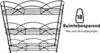  Zindoo - Kruidenrek - Standaard - 3-laags - Ophangbaar - 18 Kruiden Potjes - Anti-slip Pootjes - Spice Rack - Specerijenrek - Keukenorganizer - Keukenaccessoires