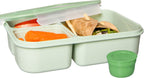  Lock&amp;Lock Lunchset - Yoghurtbeker En Lunchboxen - Bento Box - Muesli Beker - Snackdoosjes - Lunchpot - Met Compartimenten - Volwassenen En Kinderen - To Go - Lekvrij - BPA Vrij - Groen