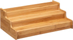 Merkloos Decopatent® Kruidenrekje Uitschuifbaar - Staand 3 Laags Kruidenrek Voor 36 Kruidenpotjes - Specerijen Rek - Bamboe Hout
