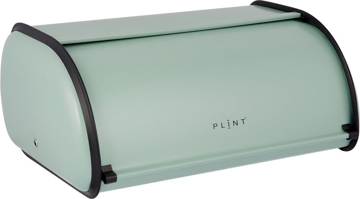  Plint - Retro Look Compacte Broodtrommel - Leaf Grijs Groen - Vintage Look