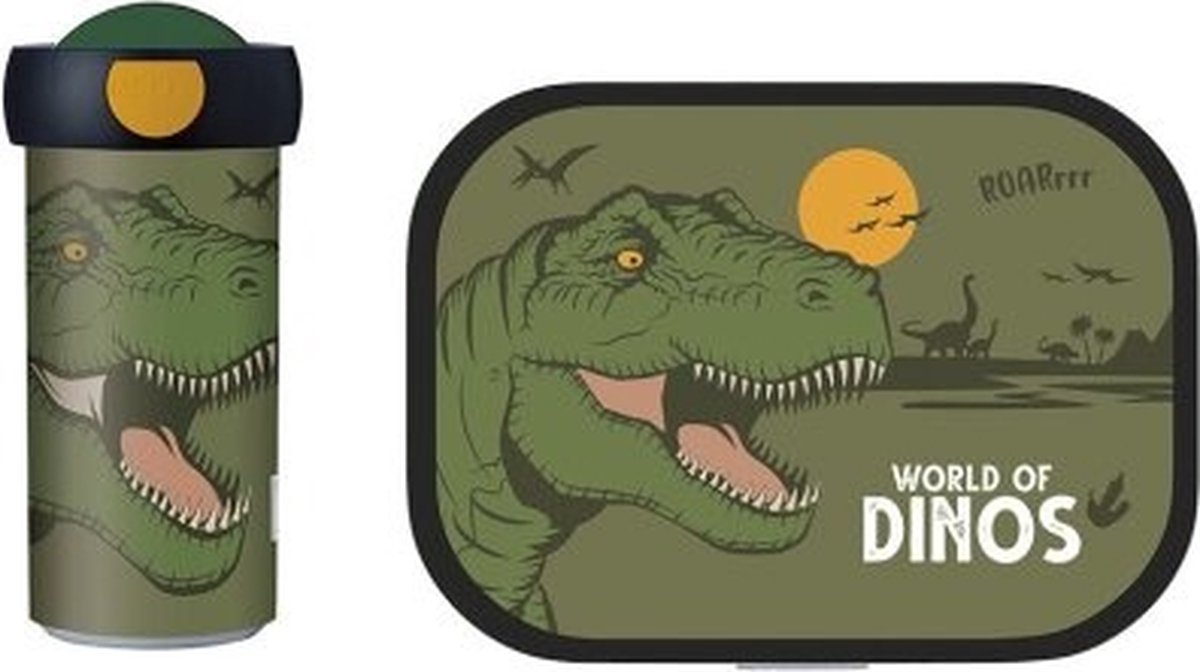  Mepal – Lunchset Campus (sb + Lb) – Schoolbeker En Broodtrommel Voor Kinderen – Dino – Bento Box - Lekvrij