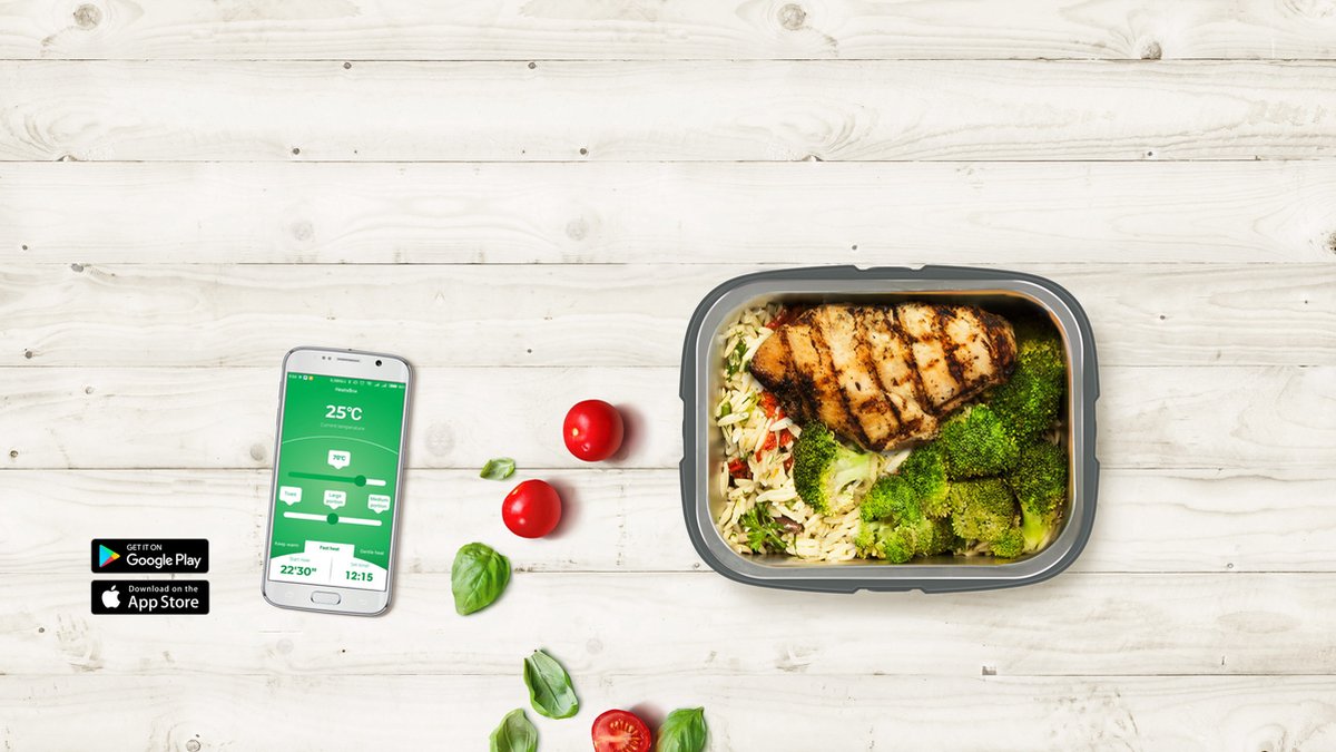  Faitron HeatsBox Style - Elektrische Lunchbox - Lunchbox Volwassenen - RVS - Verschillende Elektrische Compartimenten - 220V - Lunchtrommel Voor Warme Maaltijden