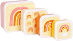  A Little Lovely Company - Brooddoos - Broodtrommel - Lunch &amp; Snack Box Set Van 4 - Regenbogen