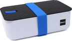  IFancy Lunchbox Tasty - Bento Lunch Box 1000ml - Dicht &amp; Lekvrij Voor Kinderen &amp; Volwassenen - Kantoor &amp; School - BPA Vrij - Vaatwasser Magnetron &amp; Vriezer Lunch Box (Blauw)