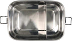  Pandoo RVS Lunchbox - 1200 Ml - Incl. Divider + Katoenen Tas