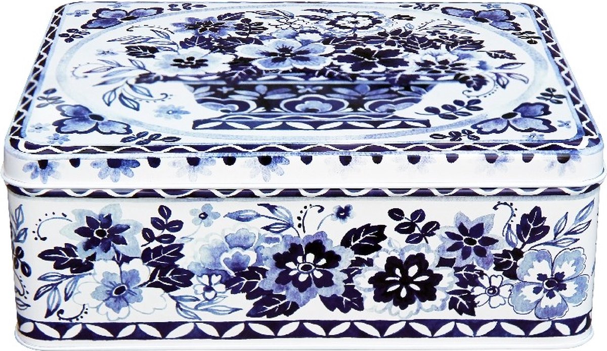  Emma Bridgewater By Claire Winteringham Deep Rectangle Koektrommel 20x15x8cm Blauw/wit