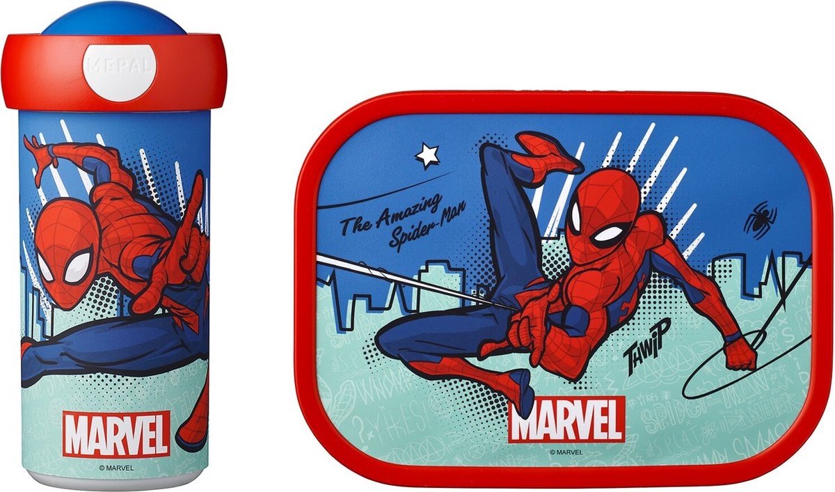  Mepal – Lunchset Campus (sb + Lb) – Schoolbeker En Broodtrommel Voor Kinderen – Spiderman – Bento Box - Lekvrij
