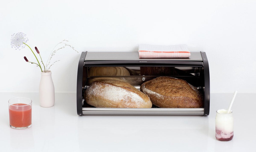  Brabantia Broodtrommel - Met Schuifdeksel - Matt Steel Fingerprint Proof