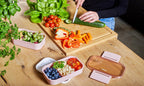  Homra Lunchbox STAQS Pink - Bento Box - 2 Laags Broodtrommel - 3 Compartimenten - Roze - Lunch To Go - Duurzaam Kunststof - BPA Vrij - 3 Vaks Lunchtrommel Voor Volwassenen - Inclusief Bestek - Magnetron, Diepvries, Vaatwasser Bestendig - Vers Houden